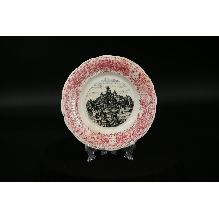 Vintage Creil et Montereau Teller Weltausstellung 1900