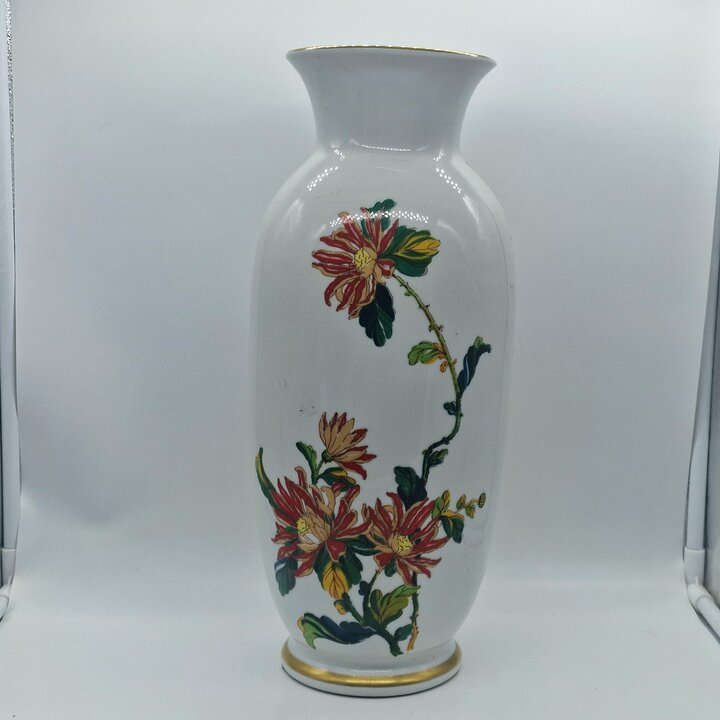Jarrón Grande Hispania CH Porcelana Española - Decoración Crisantemos