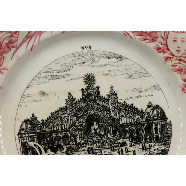 Assiette Creil et Montereau Exposition Universelle 1900
