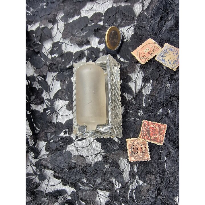 Humedecedor de sellos antiguo cristal años 50 - Rodillo de vidrio macizo vintage - Accesorio oficina retro