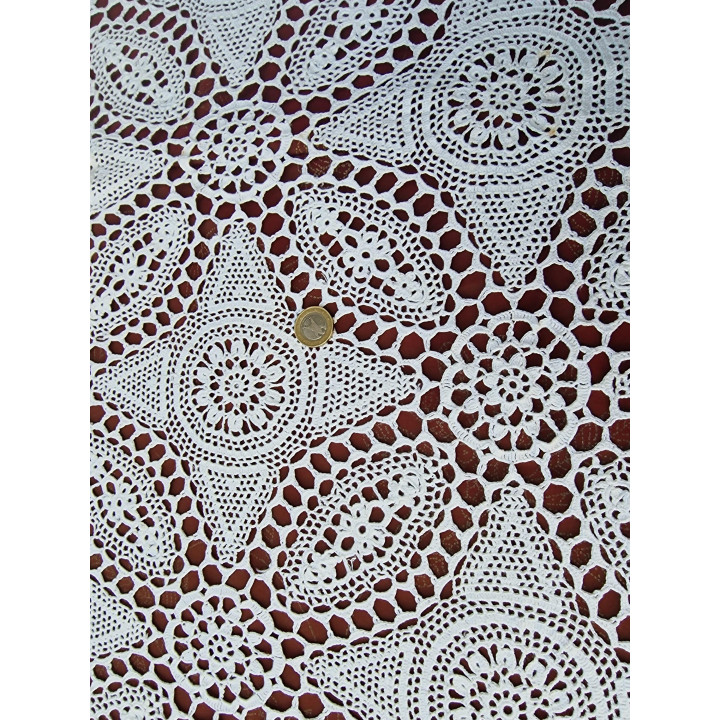 Vintage Häkel-Tischdecke 150x260 cm (1950er)