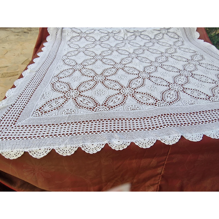 Mantel Vintage de Ganchillo 150x260 cm (Años 50)