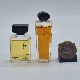 Guy Laroche Miniatuur Parfum Set Vintage, Fidji en Clandestine Eau de Toilette 5ml, Verzamelaars Mini Geurflacons Jaren 1980, Se