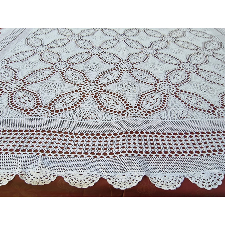 Tovaglia Vintage all'Uncinetto 150x260 cm (Anni '50)