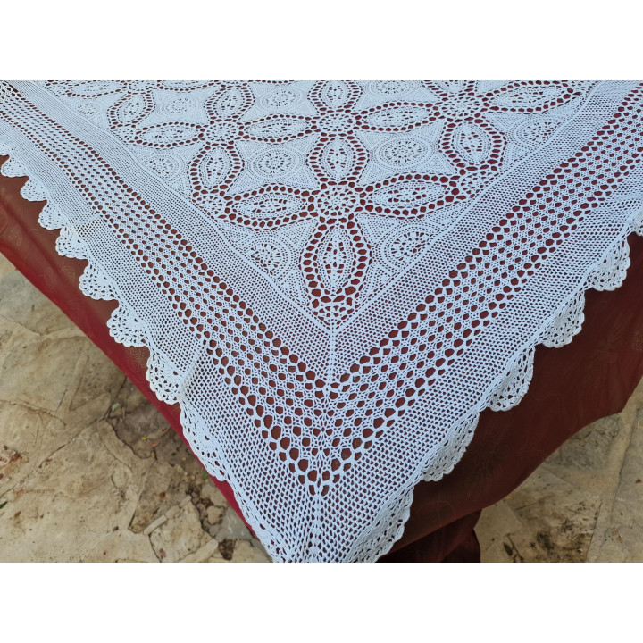 Tovaglia Vintage all'Uncinetto 150x260 cm (Anni '50)