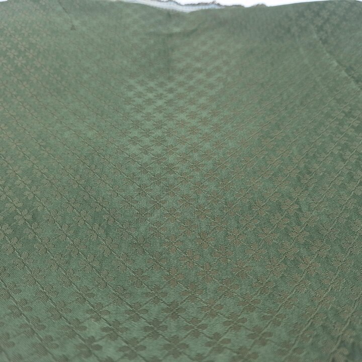 Vintage Valencia Damask Fabric Lot, 4 Pieces Brocade Set, Floral Motifs Natural Fibers, 135cm Width, Green Blue Purple Textiles 