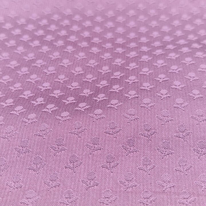 Vintage Spanish Jacquard Fabric Cut, Floral Motif Silk Viscose Blend, 350x135 cm, Burgundy Textile for Upholstery and Luxury Sew