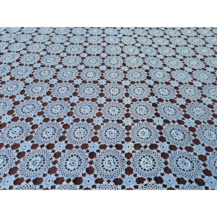 Vintage Häkel-Tagesdecke aus den 1930ern - Handarbeit (210x250cm)