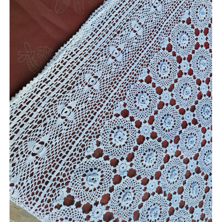 Colcha de Ganchillo Artesanal Años 30 - 210x250cm - Algodón 100%