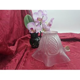 Tulipe en Verre Dépoli Abat-Jour Verre Pressé Globe De Lampe Vintage Support 5.5 cm Verre Mât Translucide Plafonnier Applique Mu