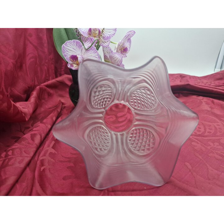 Cúpula de Vidro Fosco Pantalla para Lâmpada Vidro Prensado Vintage Encaixe 5.5 cm Vidro Semitransparente para Arandela Luminária