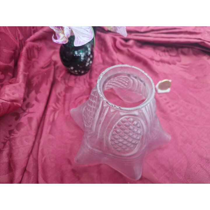 Cúpula de Vidro Fosco Pantalla para Lâmpada Vidro Prensado Vintage Encaixe 5.5 cm Vidro Semitransparente para Arandela Luminária