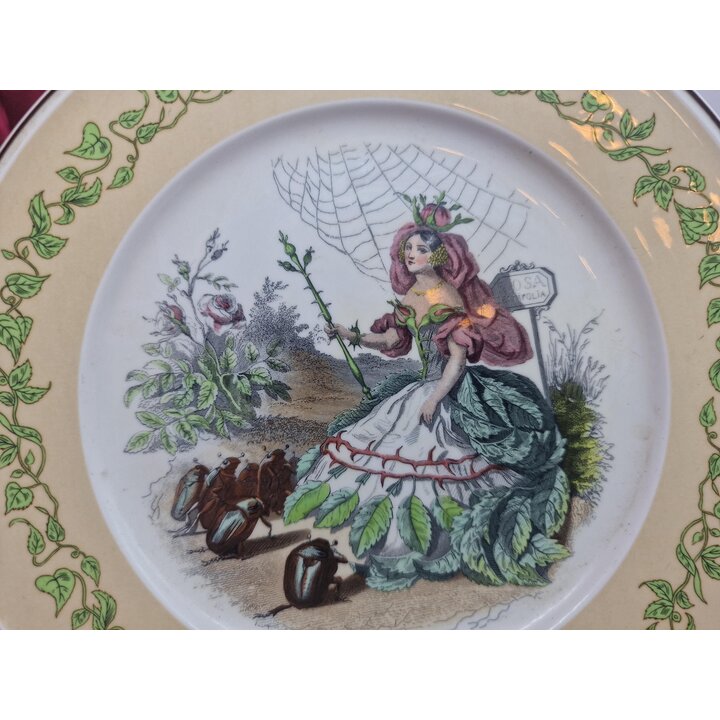 ビレロイアンドボッホ 飾り皿 スピリットオブザフラワーズ バラ Jean Grandville 20cm