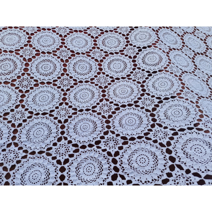 1930s Handmade Cotton Lace Bedspread
