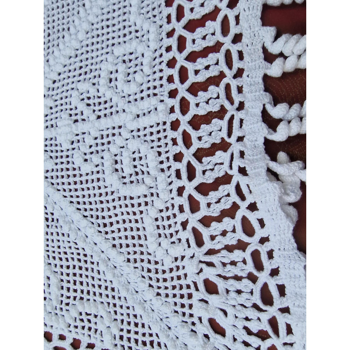 Colcha de Renda de Algodão Feita à Mão (Anos 30)