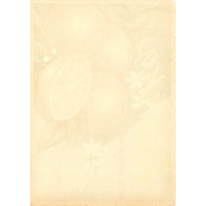 Vintage Spanish Orange Ad Mekka Poster c. 1950s, Ortega Valencia Lithograph, Enrique Bañuls Gilabert, Fruit Wall Art 24x17cm