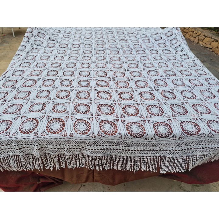 Colcha de renda de algodão vintage anos 30