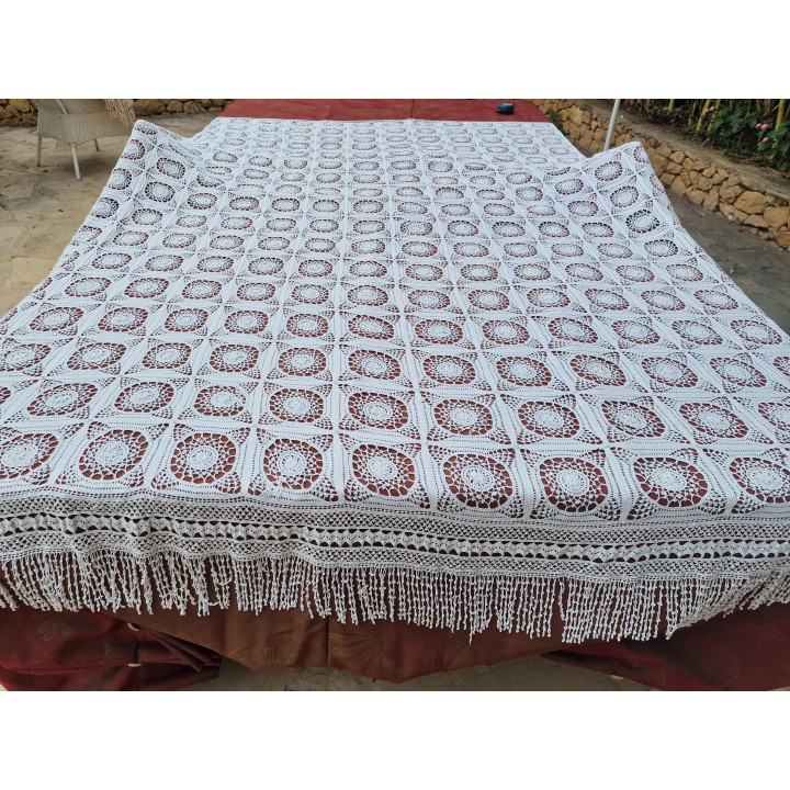 Colcha de renda de algodão vintage anos 30
