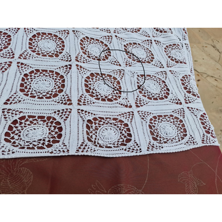 Couvre-lit vintage au crochet en coton, années 1930
