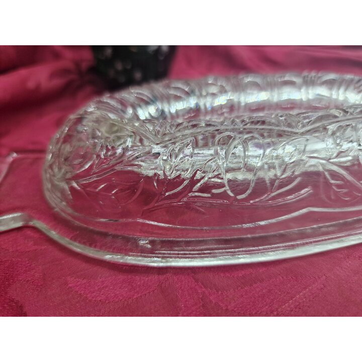 Vintage Apfelreibe aus Pressglas, Glas Obstreibe Schale mit Ausguss und Griff fuer Babybrei, Nostalgischer Kuechenhelfer