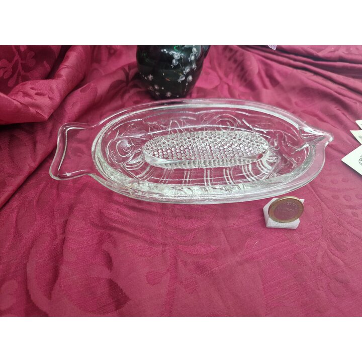 Râpe à pommes vintage en verre pressé, plat râpe à fruits transparent avec poignée pour purée pour bébé, ustensile cuisine