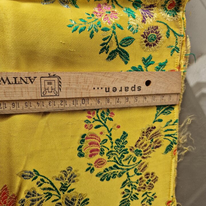 Отрезы Валенсийской Юбки Парча Шелк Вискоза, Винтажные Панели Ткани Фальера 135x70 и 65x70 см, Традиционное Шитье Испания