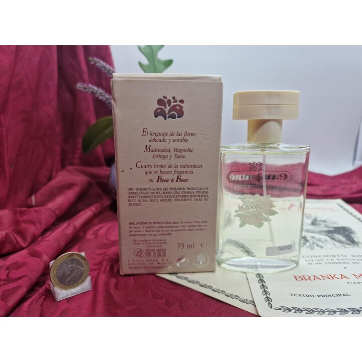Profumo Vintage Eau Jeune Fleur a Fleur Eau de Toilette Vaporizzatore 75 ml, Fragranza LOreal Anni 80 con Scatola