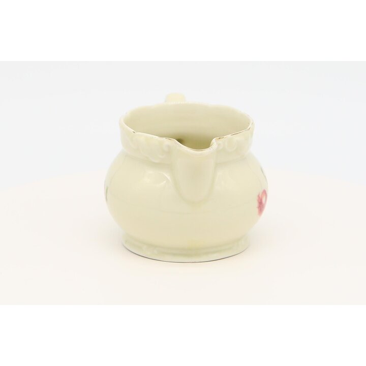 ヴィンテージ磁器ミルクピッチャー - リーバー ミッタータイヒ ババリア - 花柄ゴールドトリム クリーマー 8.5 cm - ドイツ 1980年代