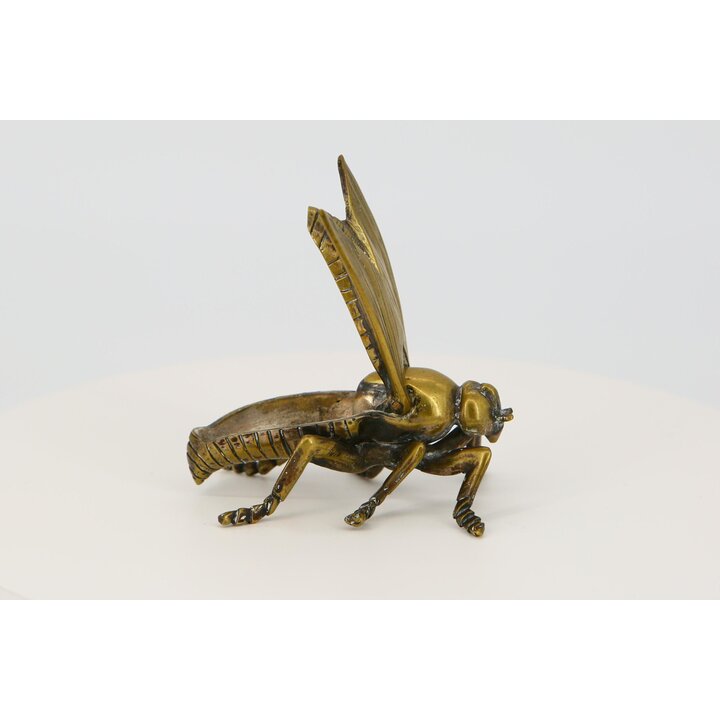 Cendrier Vintage en Forme de Mouche en Laiton Massif - Déco Table Années 80 - Objet de Collection