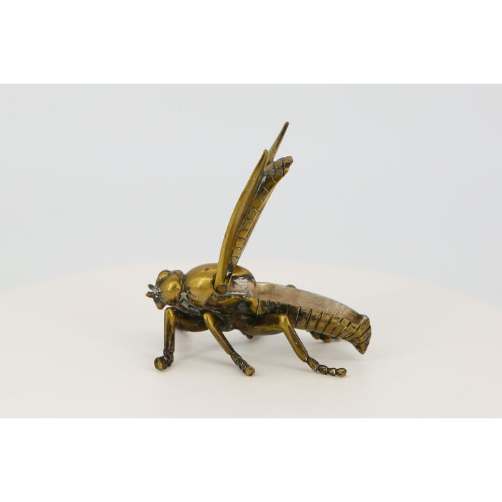 Cendrier Vintage en Forme de Mouche en Laiton Massif - Déco Table Années 80 - Objet de Collection