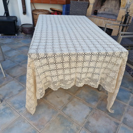 Mantel Colcha Ganchillo Algodón Vintage 1960 (240x310 cm)