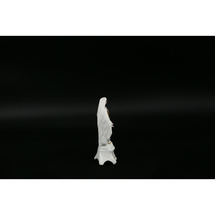 Estátua da Virgem Maria em Porcelana Dourada - Século XIX - 17 cm