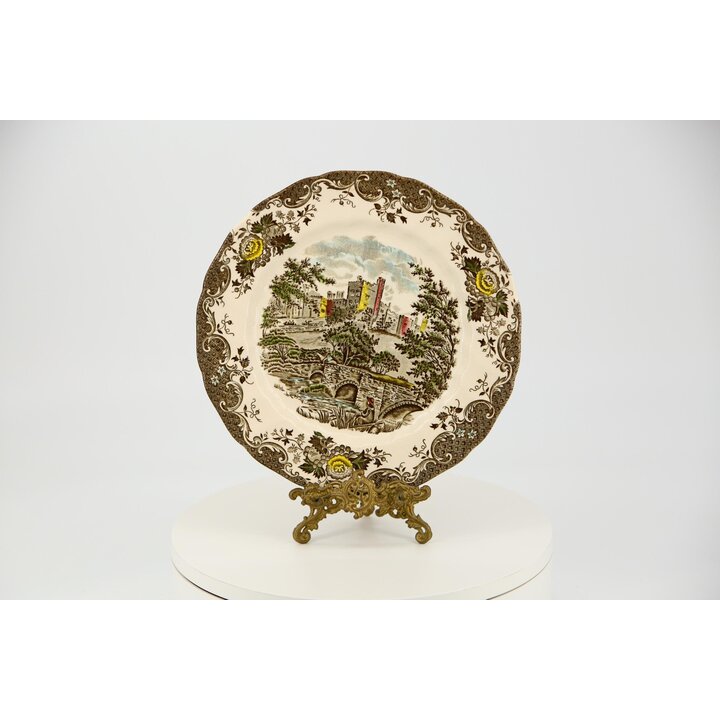 Prato de Cerâmica Vintage Johnson Brothers, Romantic England Haddon Hall Derbyshire