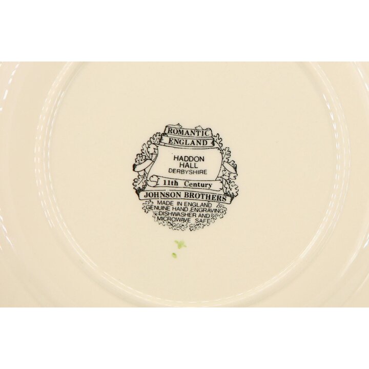 Plato de Cerámica Vintage Johnson Brothers, Romantic England Haddon Hall Derbyshire