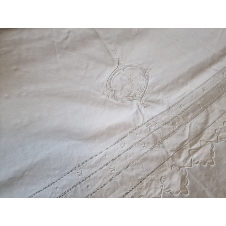 Antyczna Pościel Lniania 1910 Monogram M