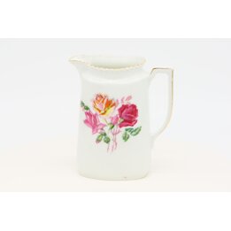 Victoria China Czechoslovakia Porzellan Milchkännchen - Vintage Milchkanne 1930er mit Rosen und Goldrand, Böhmisches Geschirr, 1