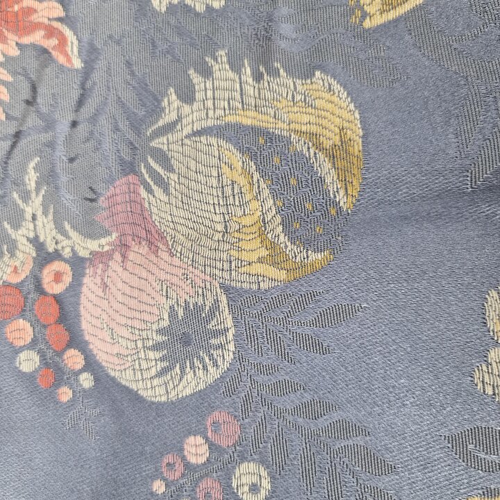 Vintage Valencia Jacquard Stoff, Brokat Fallera Reste, Seidenmischung Damast mit Blumenmuster, Traditionelle Spanische Tracht, 1