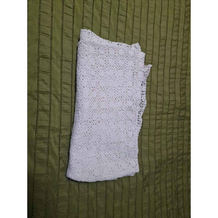 Vintage Gehaakte Filet Sprei 1930 (240x140 cm)