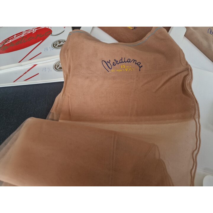 Pończochy Vintage Ze Szwem Verdiana 15 Denier Nylon DuPont, Klasyczne Hiszpańskie Pończochy Lata 50 Nowe