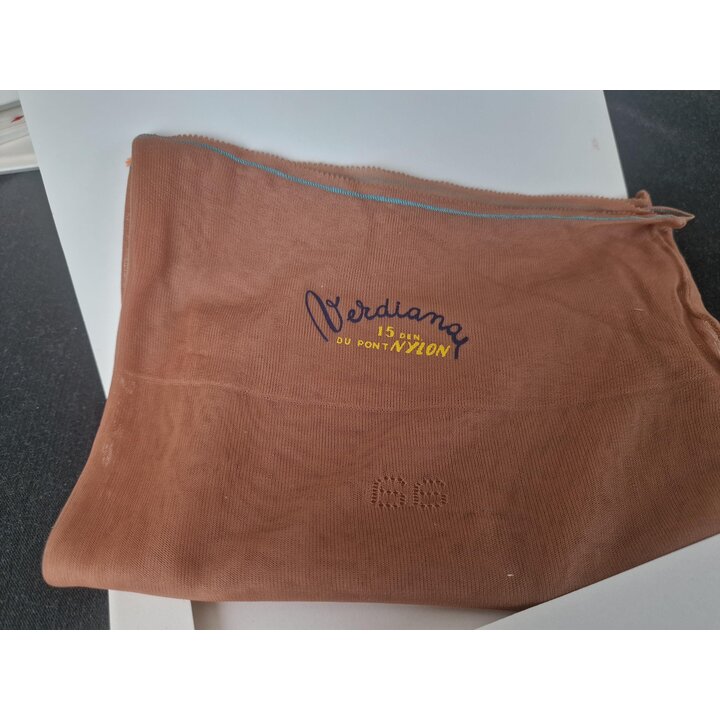 Pończochy Vintage Ze Szwem Verdiana 15 Denier Nylon DuPont, Klasyczne Hiszpańskie Pończochy Lata 50 Nowe