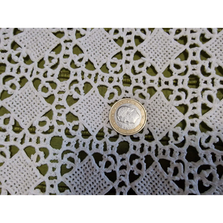 Colcha de Crochet Filet Vintage 1930 (240x140 cm)