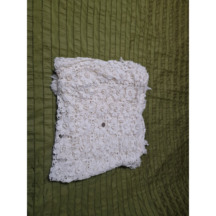 Handmade 1930s Crochet Bedspread - 220x260 cm