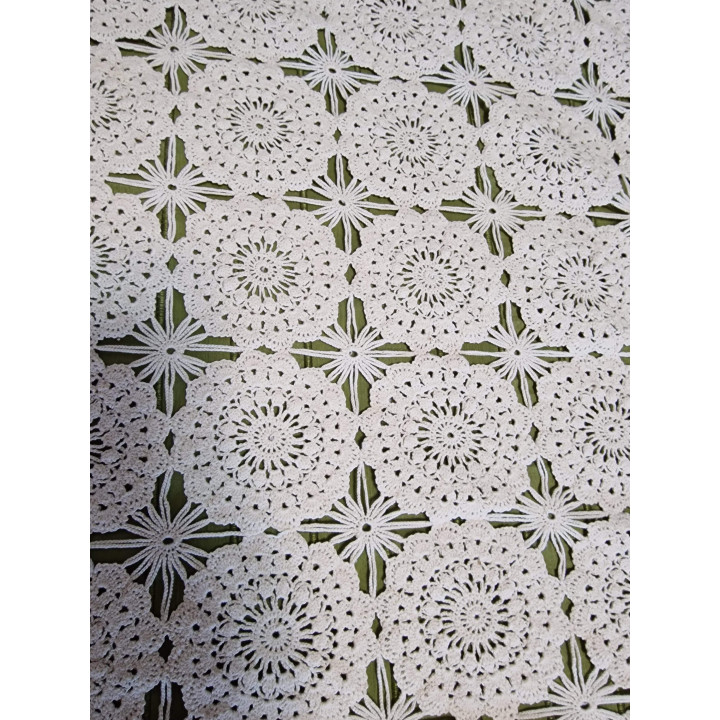 Vintage Koronkowa Narzuta Szydełkowa Rękodzieło 1930 (240x280 cm)