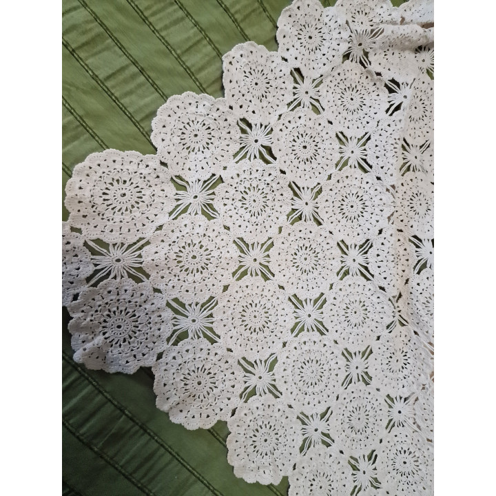 Copriletto Vintage in Pizzo all'Uncinetto 1930 (240x280 cm)