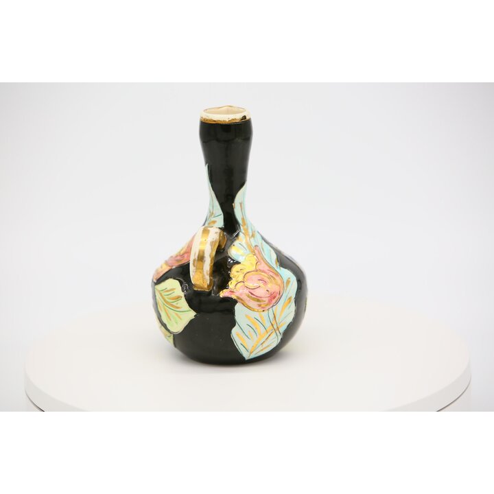 Ręcznie malowany ceramiczny dzbanek lata 30 - Styl majolika