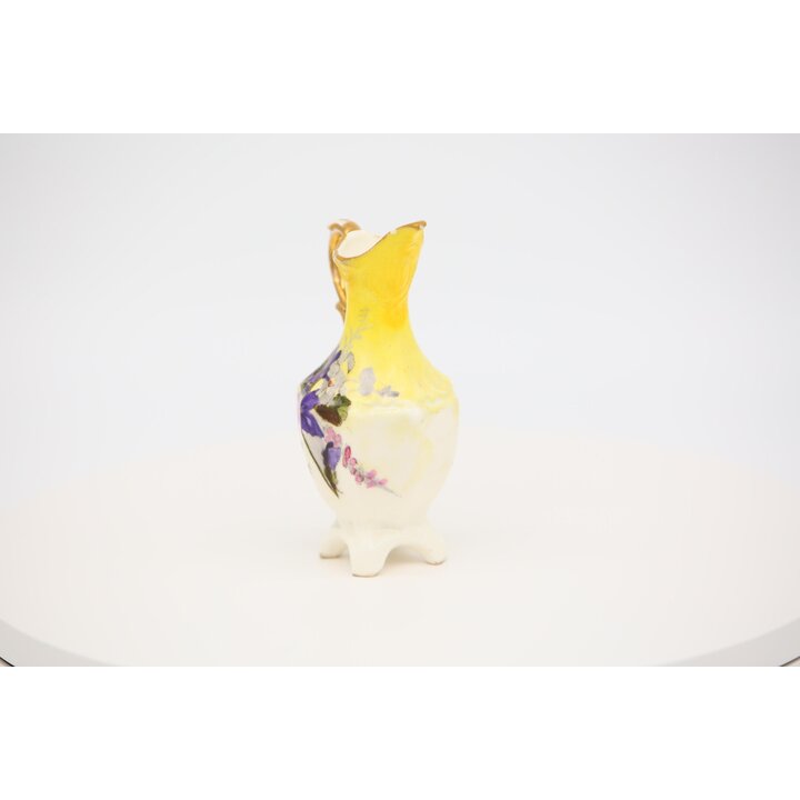 Hand Painted Floral Ceramic Miniature Pitcher, 1930-1950 Era