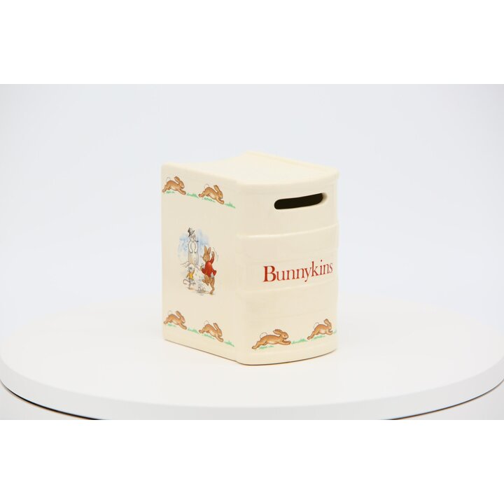 Hucha Bunnykins Royal Doulton 1982 Nacimiento Príncipe William - Libro de Porcelana Conmemorativo