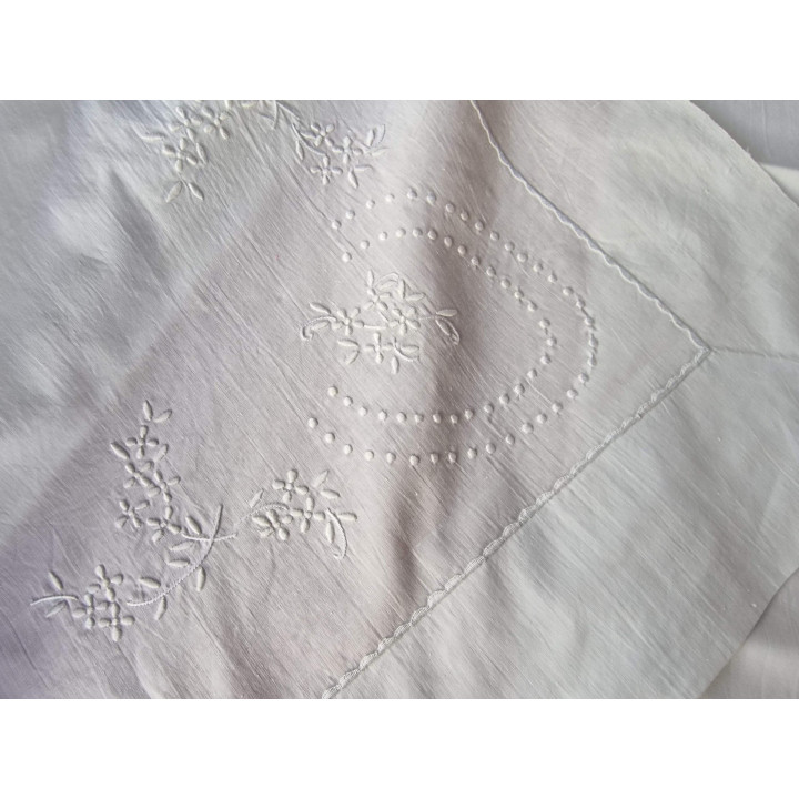 Juego de Cama Francés Vintage Bordado a Mano 1910
