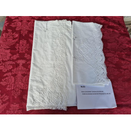 Juego de Cama Francés 1910 con Monograma Bordado a Mano