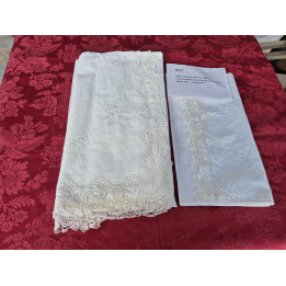 Ropa de Cama Francesa Antigua 1910 - Bordado Richelieu